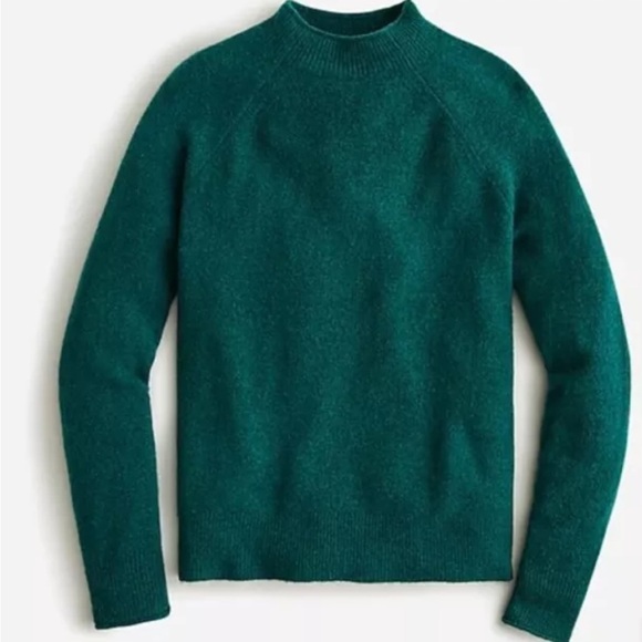 J Crew Sweater Dark Green Merino Wool Alpaca Blend Comfy Sweater Womens Large - Picture 1 of 6